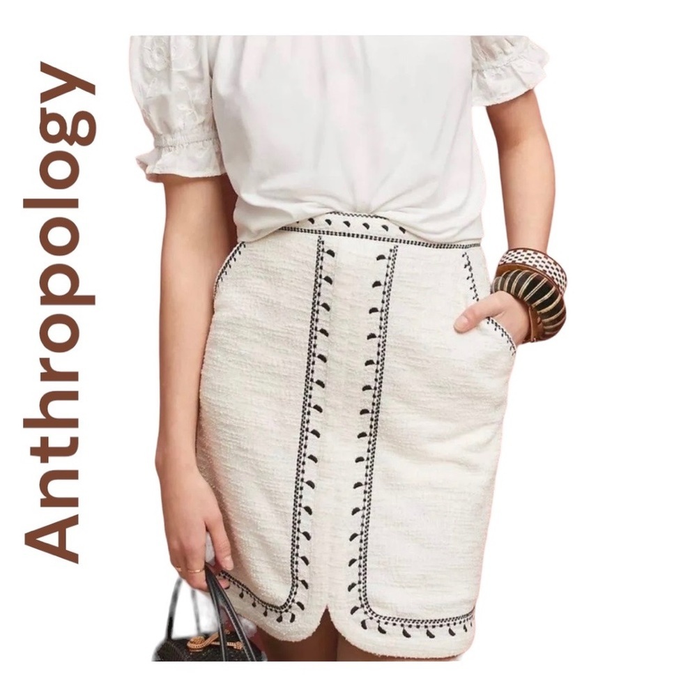 ANTHROPOLOGIE Dolan White Textured Mini Skirt SMALL Knit Preppy K-Pop Kawaii NWT
